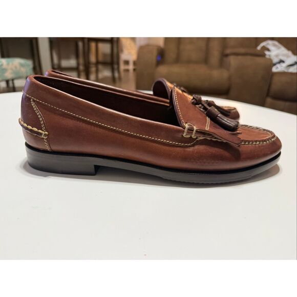 Cole Haan Size 9.5 Tassled Kiltie Loafers Brown Leather Classic Comfort Shoes main image 4